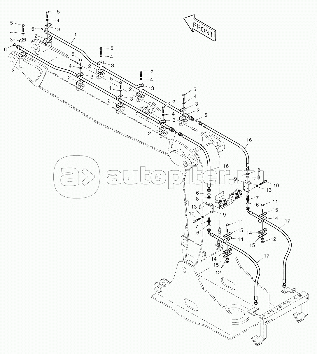BOOM PIPING - 3.5M ROTATING AND TILTING AND ARTI.BOOM