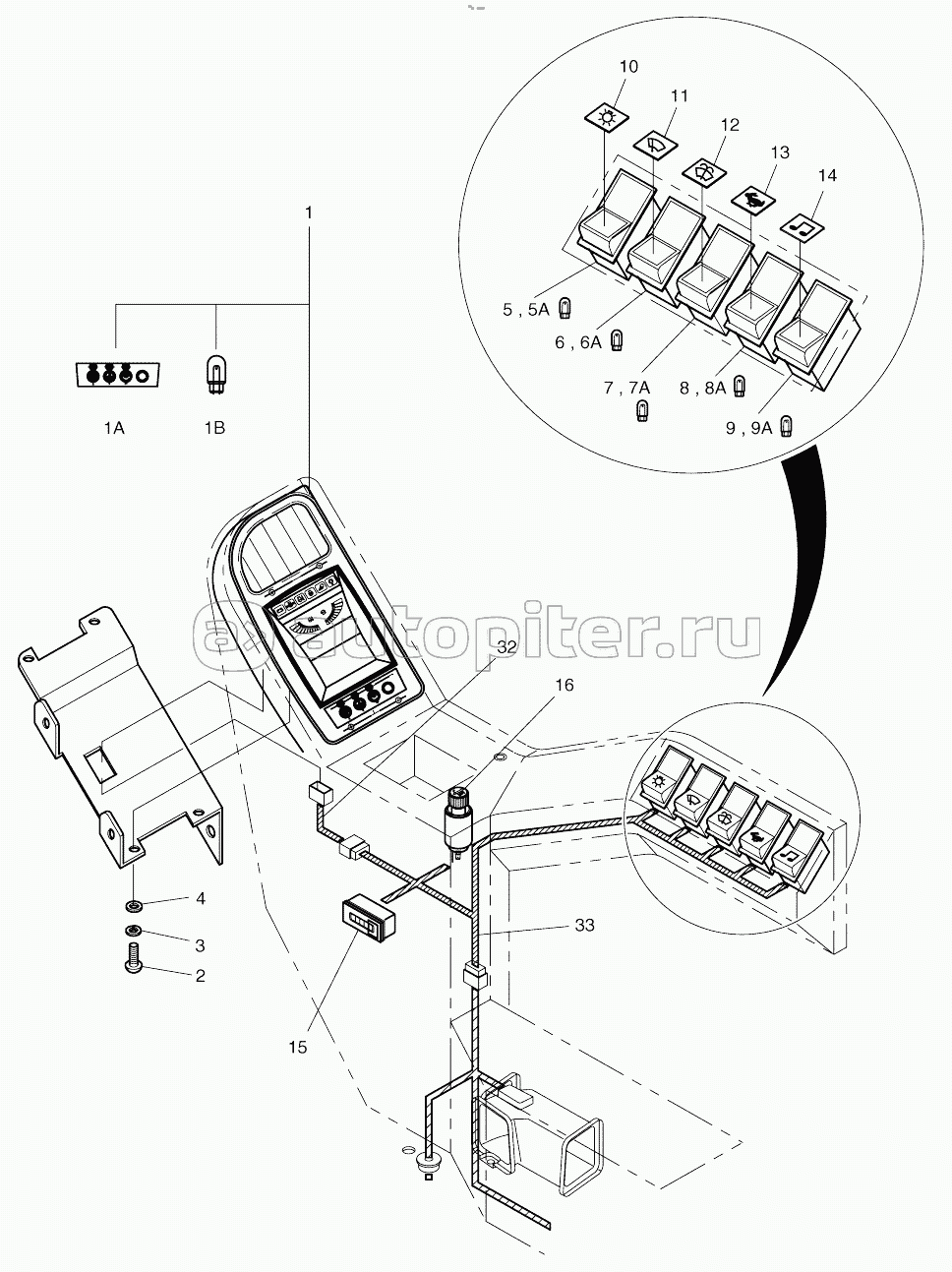 ELECTRIC PARTS (1) - GAUGE & SWITCH PANEL