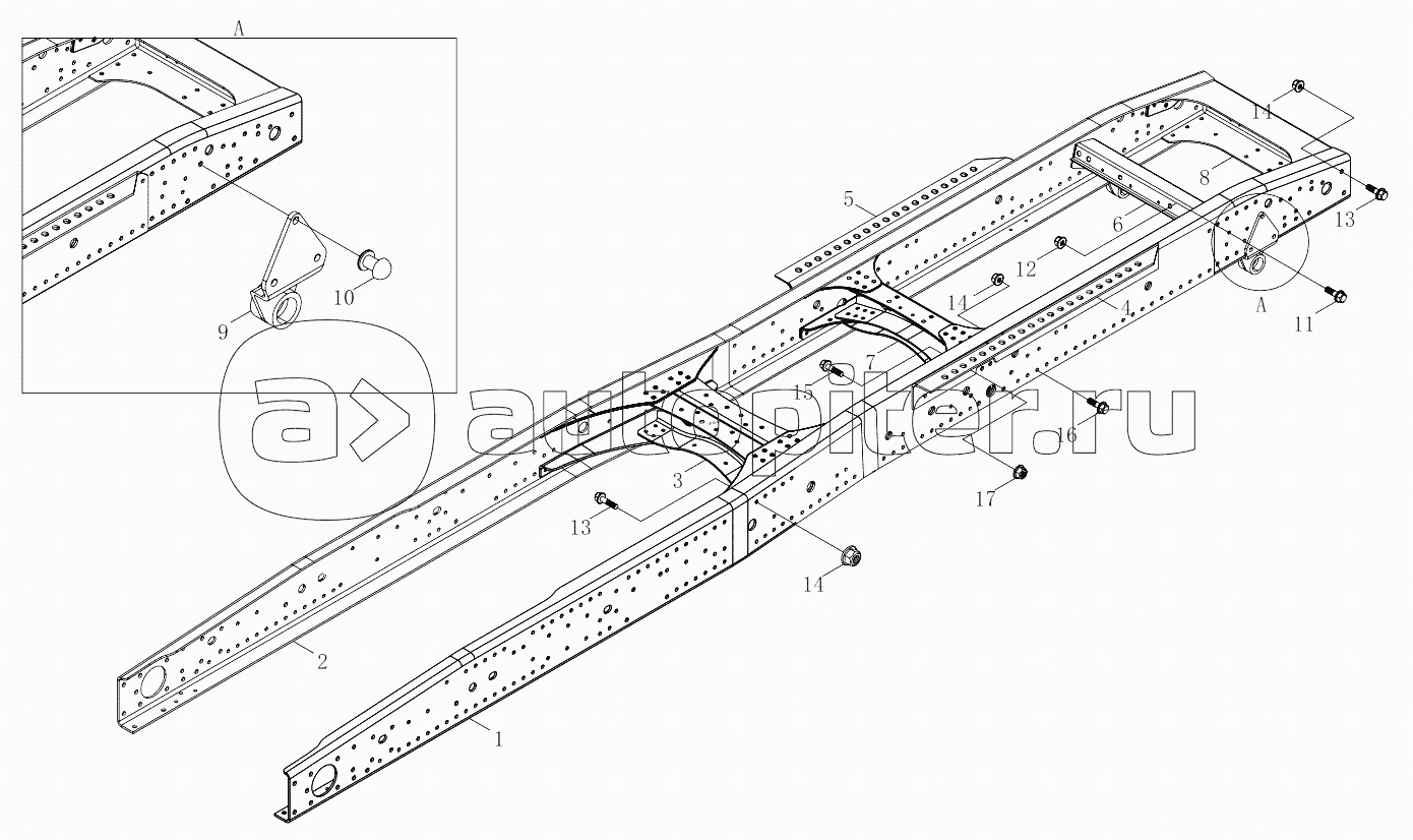 1S41892800701 Frame assembly (high-speed model, family 6, 800L fuel tank)