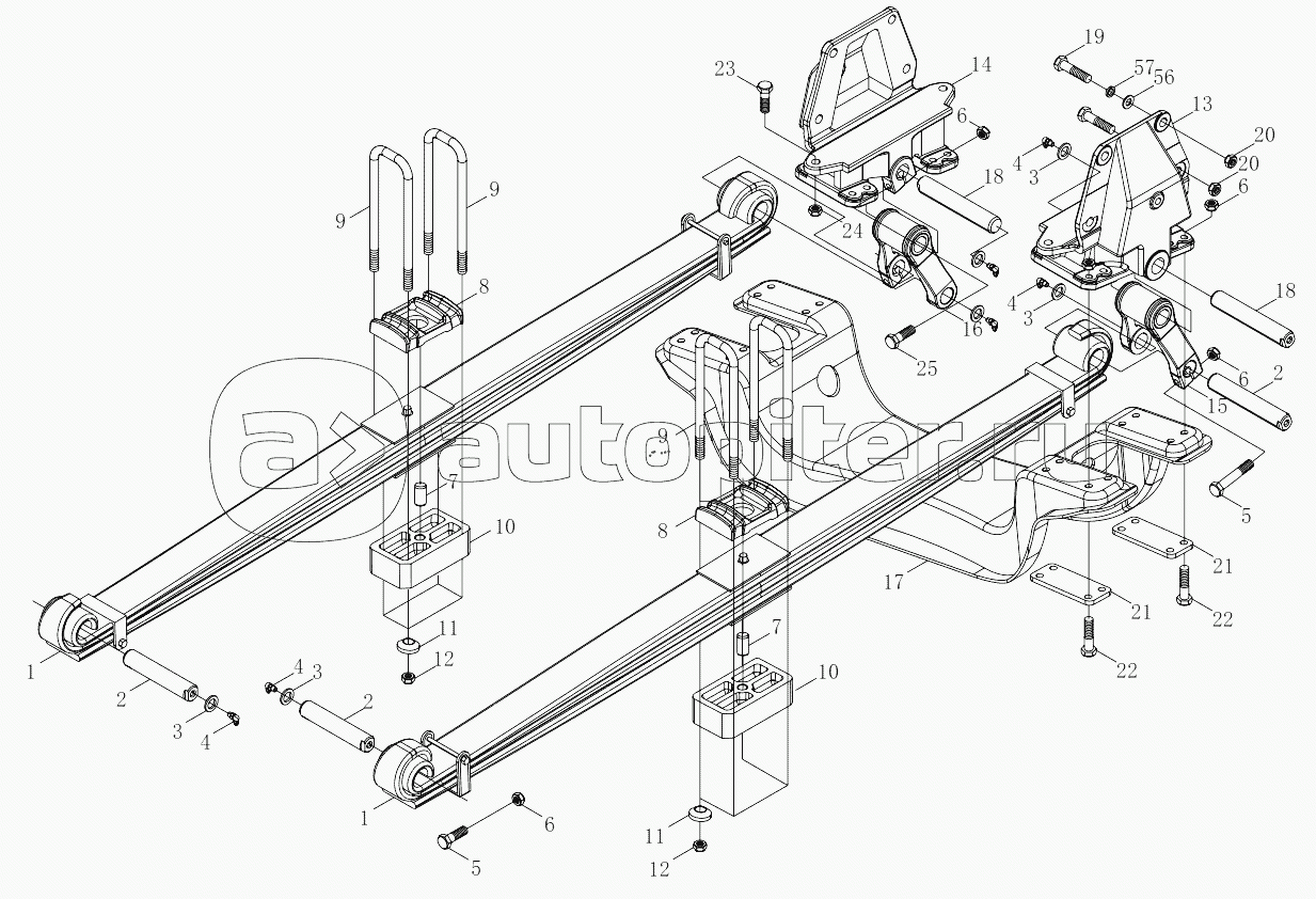 1S41892920202 Front suspension (matching Cummins engine)