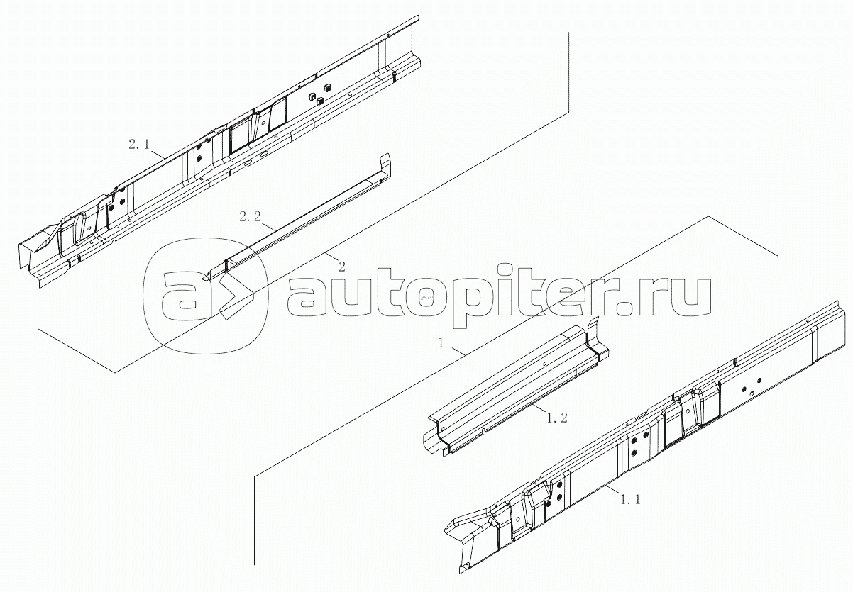 1SB2485000404 Body shell (welded left door frame upper beam assembly, welded right door frame upper beam assembly)