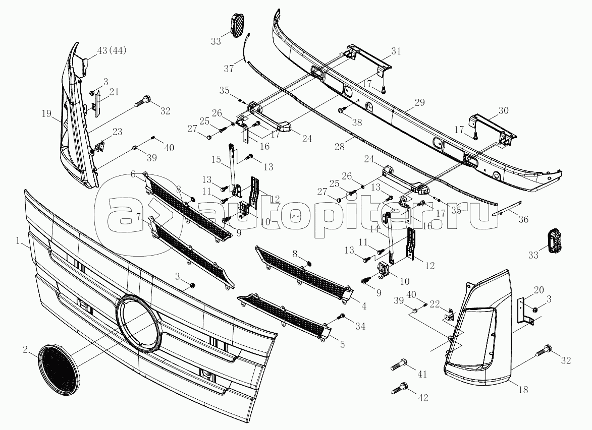 1SB2485310002 Exterior trims, wall (FR and RR)