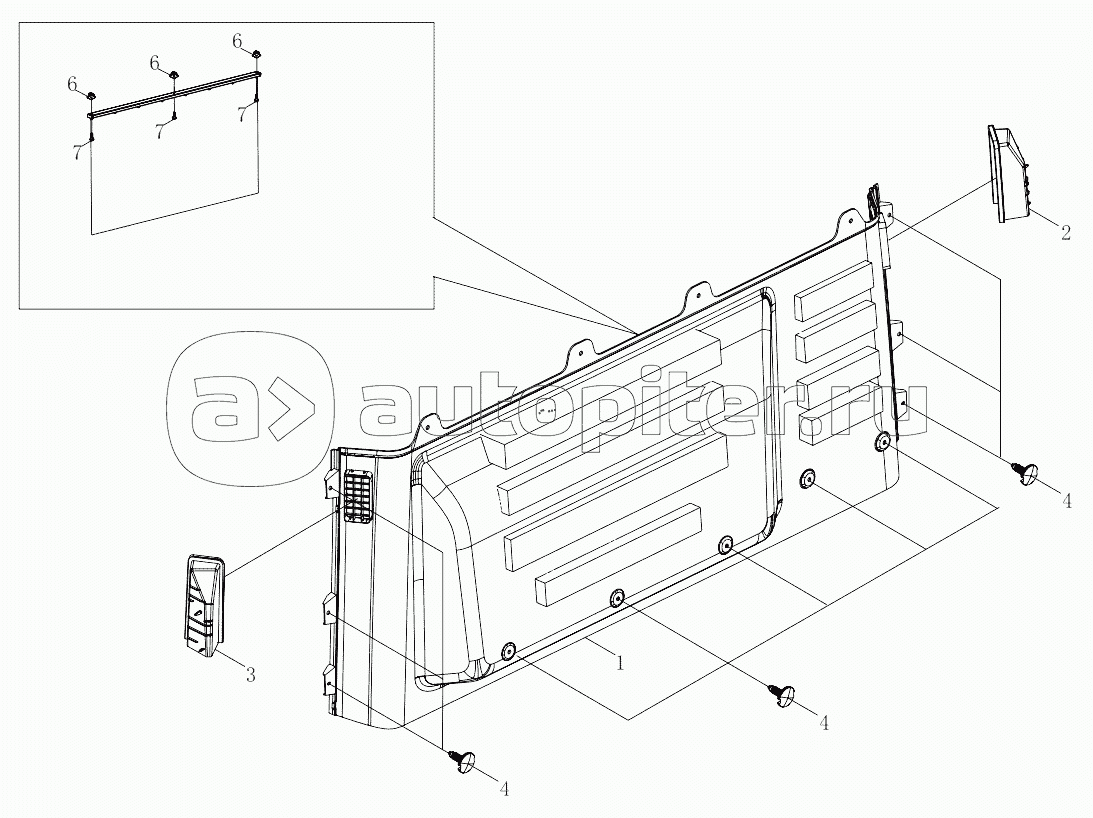 1SB2485320011 Interior trims, wall (FR and RR)