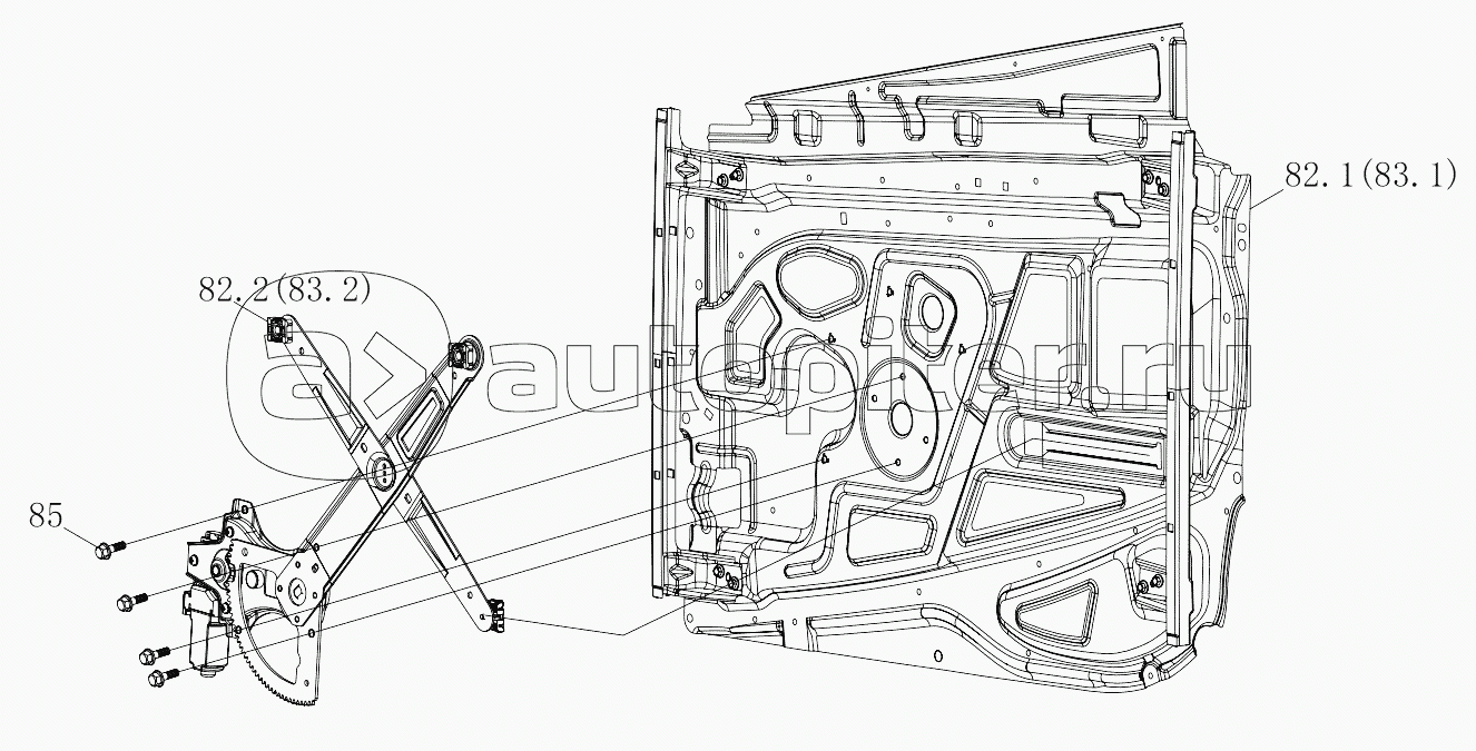 1SB2486100401 Front side door (high-floor, advanced configuration)