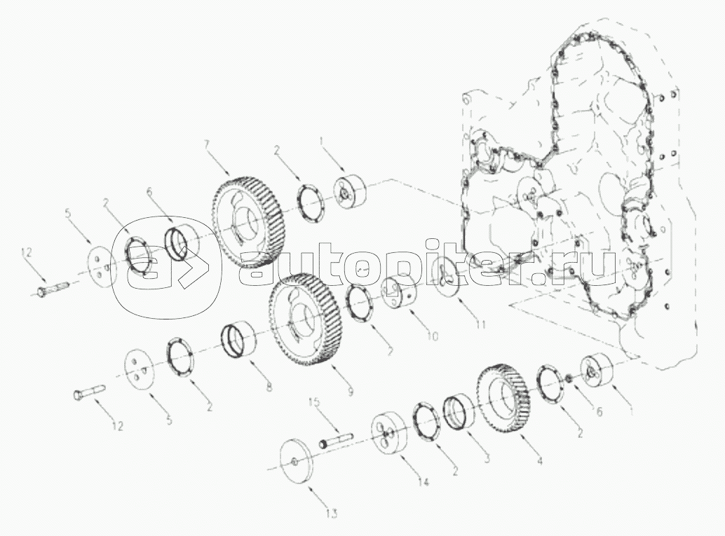 1S42591000201 Engine-idler gear, gear chamber