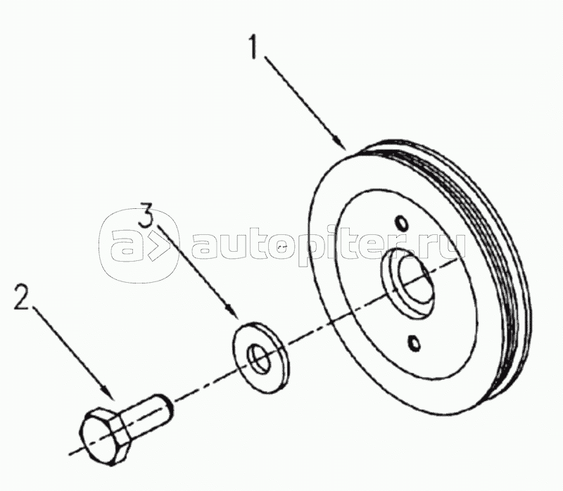 1S42591000201 Engine-attachment drive belt pulley-1
