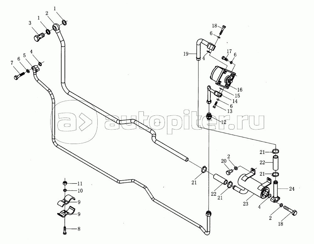 Gear Pump/Pipe and Filter Assembly  (FT300)