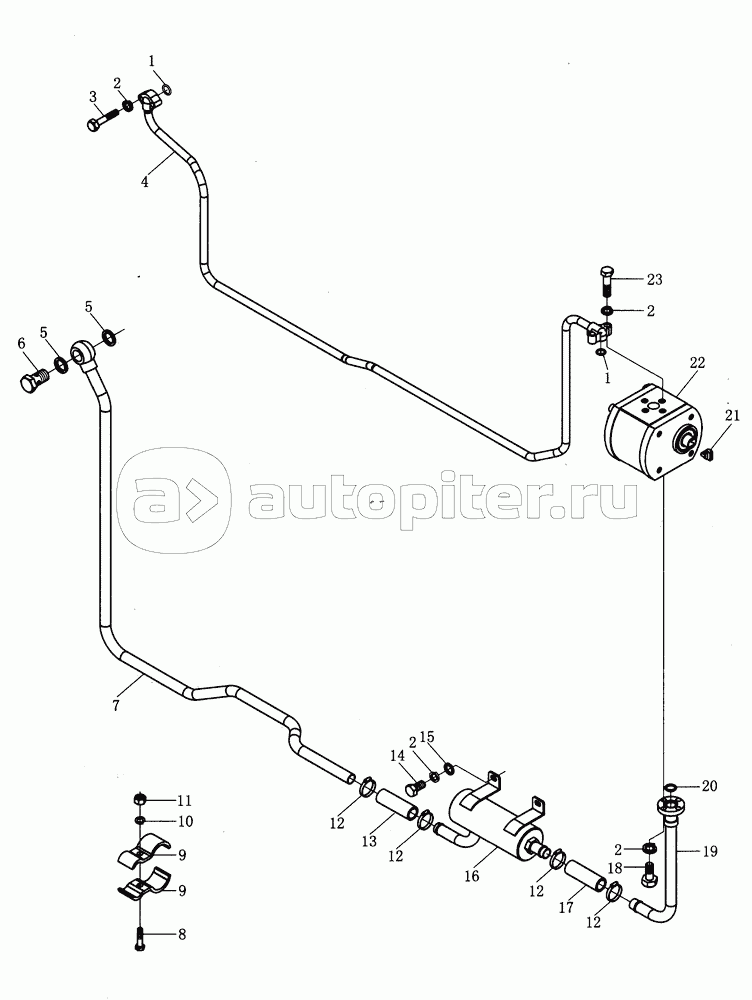 Gear Pump/Pipe and Filter Assembly  (FT400)