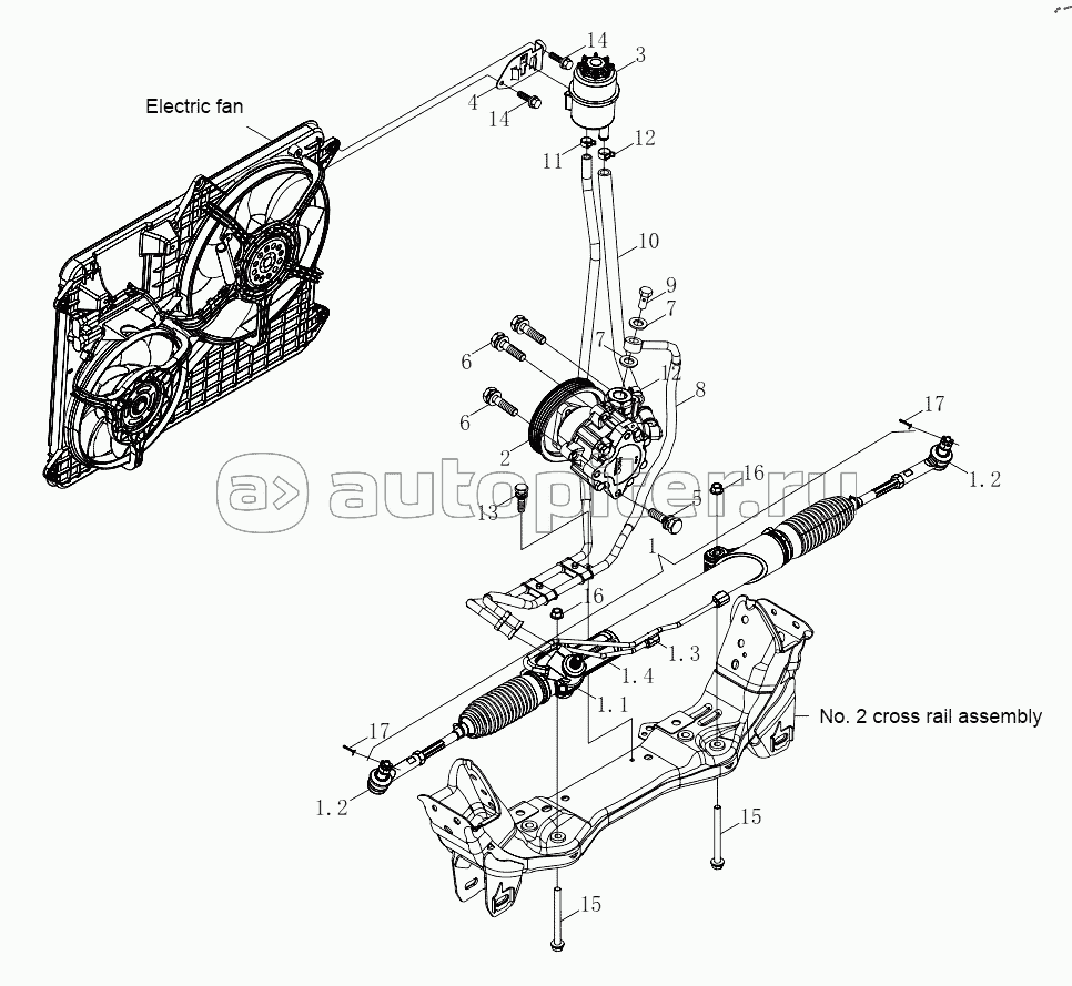1S64833400005 Steering gear and accessories (6483MD6VC-A1ZA01, 6483MD6VC-A1ZA02, 6483MD6VC-A1ZA03, 6483MD6VC-A1ZA04, 6483MD6VC-A1ZA05, 6483RD6VC-A1ZA01, 6483RD6VC-A1ZA02, 6483RD6VC-A1ZA03, 6483RD6VC-A1ZA04, 6483RD6VC-A1ZA05)
