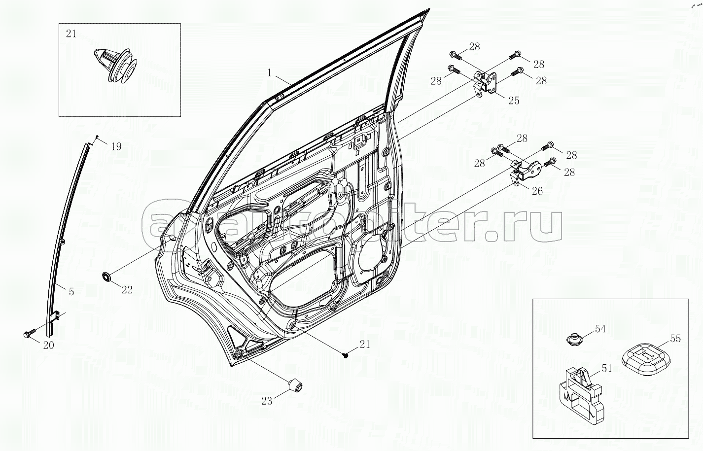 1SD1806200004 Rear side door (6483MD6VC-A1ZA01, 6483MD6VC-A1ZA02, 6483MD6VC-A1ZA03, 6483MD6VC-A1ZA04, 6483MD6VC-A1ZA05, 6483RD6VC-A1ZA01, 6483RD6VC-A1ZA02, 6483RD6VC-A1ZA03, 6483RD6VC-A1ZA04, 6483RD6VC-A1ZA05)