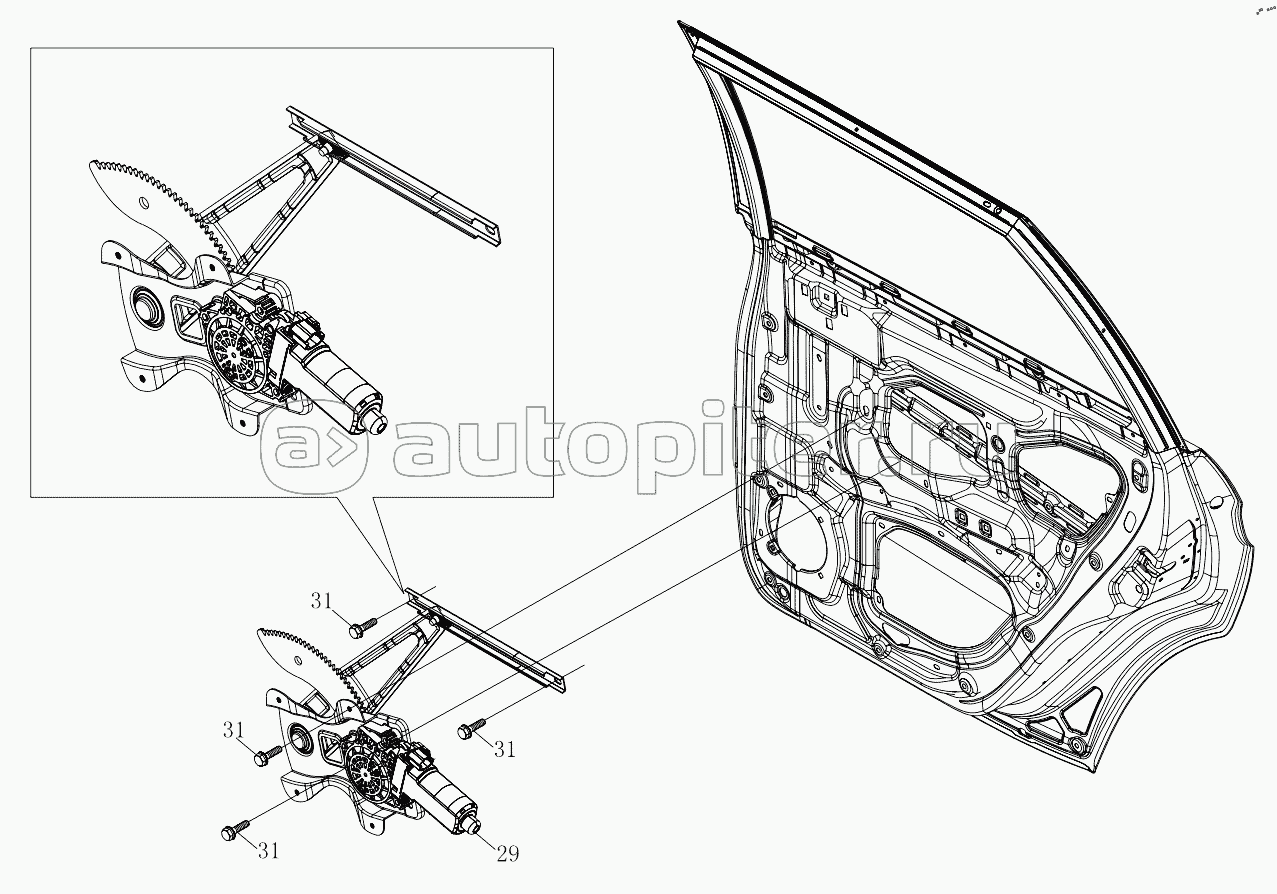 1SD1806200004 Rear side door (6483MD6VC-A1ZA01, 6483MD6VC-A1ZA02, 6483MD6VC-A1ZA03, 6483MD6VC-A1ZA04, 6483MD6VC-A1ZA05, 6483RD6VC-A1ZA01, 6483RD6VC-A1ZA02, 6483RD6VC-A1ZA03, 6483RD6VC-A1ZA04, 6483RD6VC-A1ZA05)