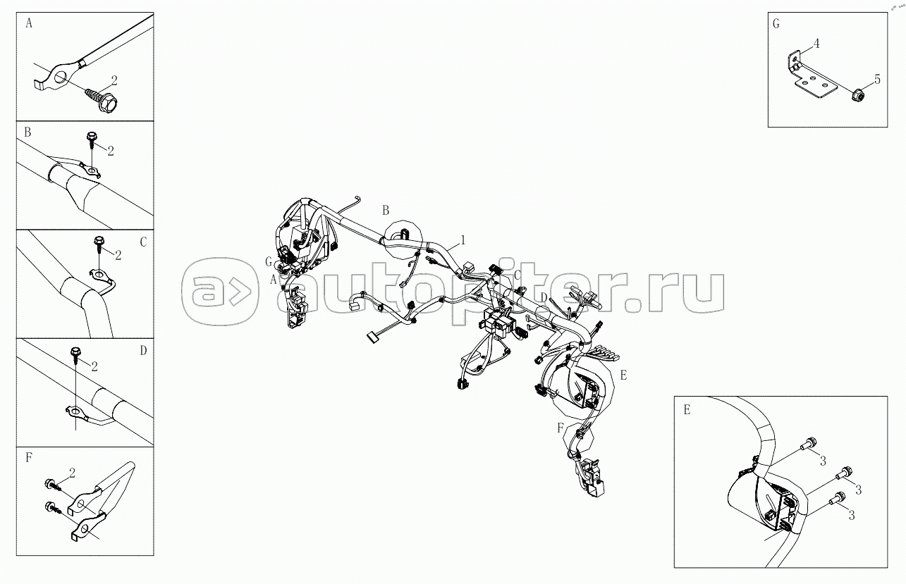 1SD1803740394 Body harness 6483RP6VA-A1ZA05, 6483RP6VA-A1ZA07