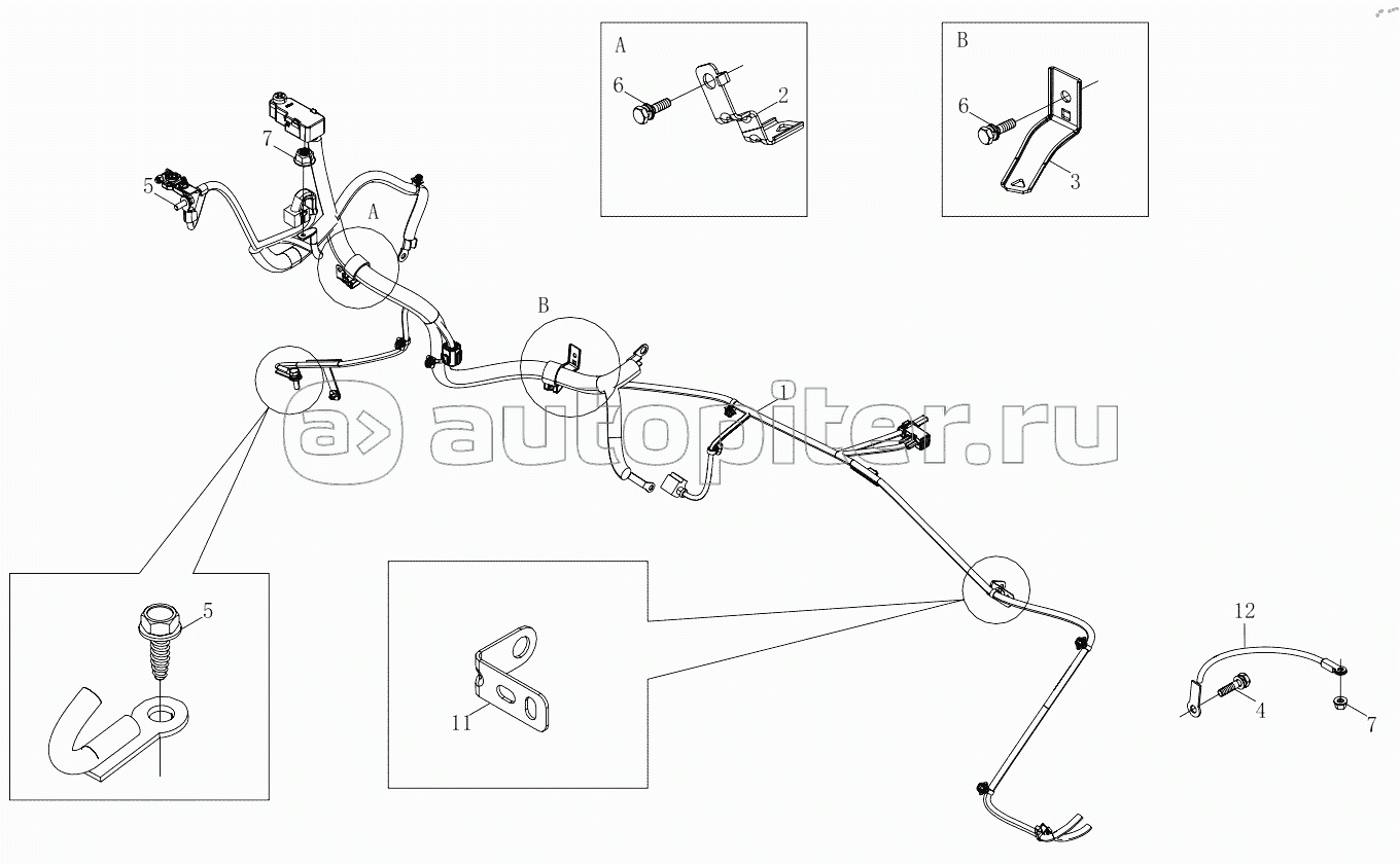 1S64833620029 Chassis wire harness 6483RD6VA-A1ZA08