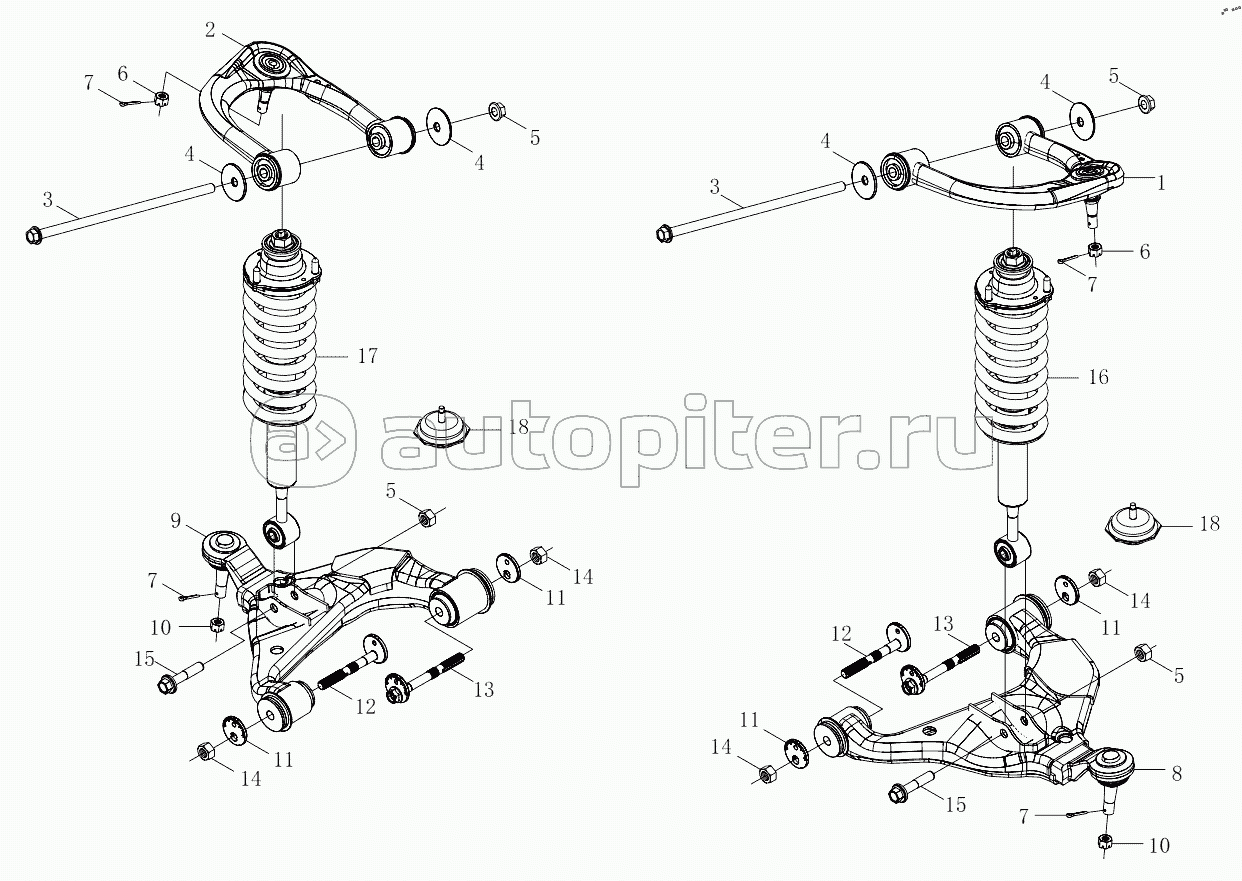 1S64832920003 Front suspension 6483MD6VA-A1ZA05