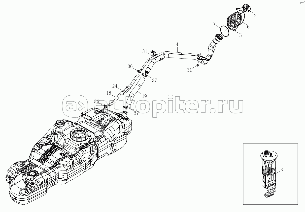 1S64831100004 Fuel system 6483MD6VA-A1ZA05, 6483RD6VA-A1ZA05, 6483RD6VA-A1ZA06, 6483RD6VA-A1ZA07, 6483RD6VA-A1ZA08