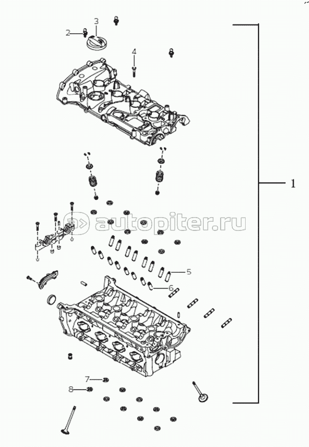 1S64831000010 Engine assembly - Cylinder head 1 6483MD6VA-A1ZA05, 6483RD6VA-A1ZA05, 6483RD6VA-A1ZA06, 6483RD6VA-A1ZA07, 6483RD6VA-A1ZA08