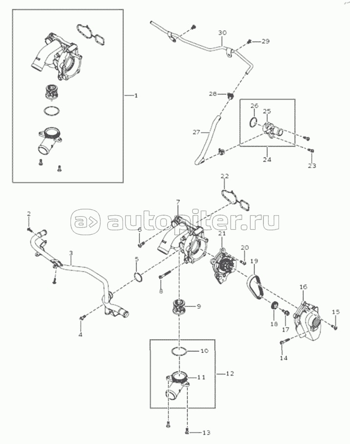 1S64831000010 Engine assembly - Cooling system 6483MD6VA-A1ZA05, 6483RD6VA-A1ZA05, 6483RD6VA-A1ZA06, 6483RD6VA-A1ZA07, 6483RD6VA-A1ZA08