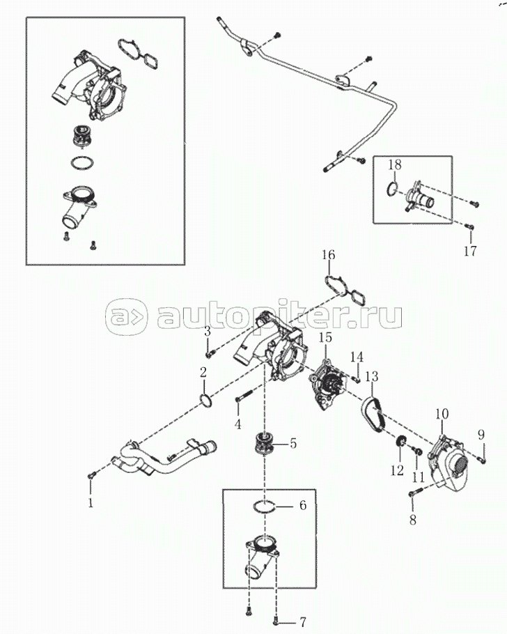 1S64831000010 Engine assembly - Cooling system 2 6483MD6VA-A1ZA05, 6483RD6VA-A1ZA05, 6483RD6VA-A1ZA06, 6483RD6VA-A1ZA07, 6483RD6VA-A1ZA08