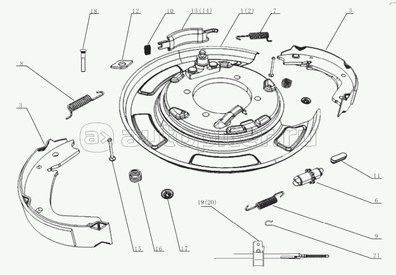 1S64832400002 Rear axle assembly-brake assembly 6483RD6VA-A1ZA05, 6483RD6VA-A1ZA06, 6483RD6VA-A1ZA07, 6483RD6VA-A1ZA08