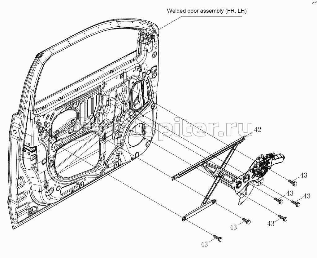 1SD1806100018 Front side door 6483MD6VA-A1ZA05, 6483RD6VA-A1ZA05, 6483RD6VA-A1ZA06, 6483RD6VA-A1ZA07