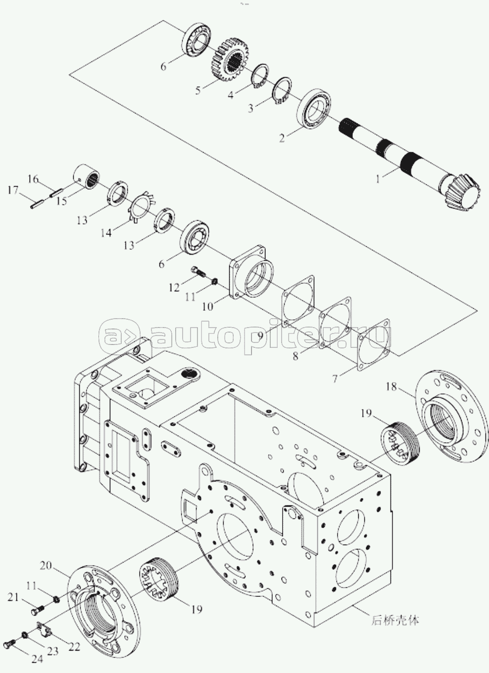 TB404.382B REAR AXLE CENTRAL TRANSMISSION ASSEMBLY-1