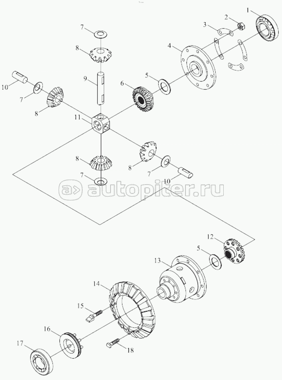 TB404.382B REAR AXLE CENTRAL TRANSMISSION ASSEMBLY-2