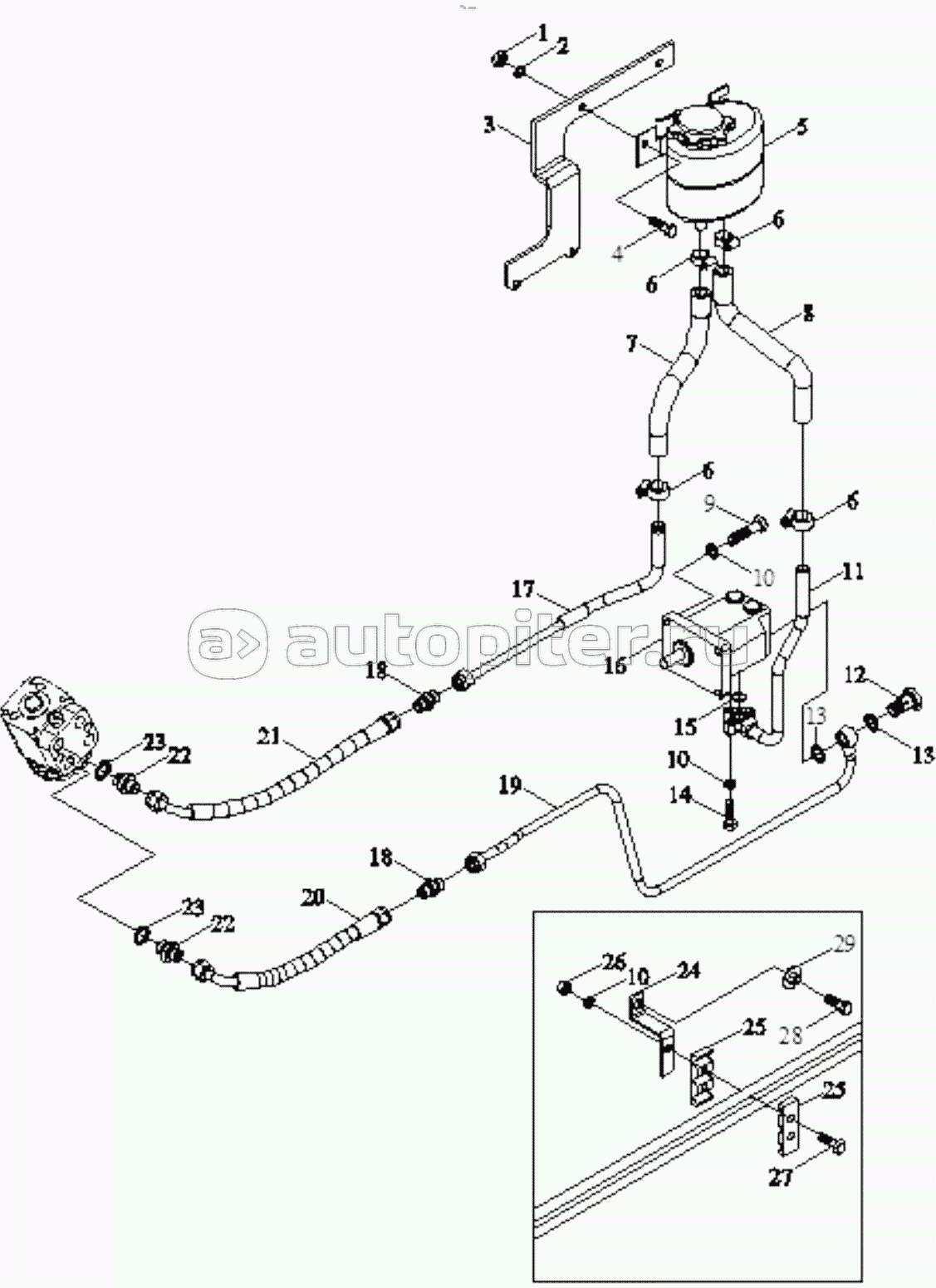 TB504.402B FULL HYDRAULIC STEERING PIPE ASSEMBLY-1
