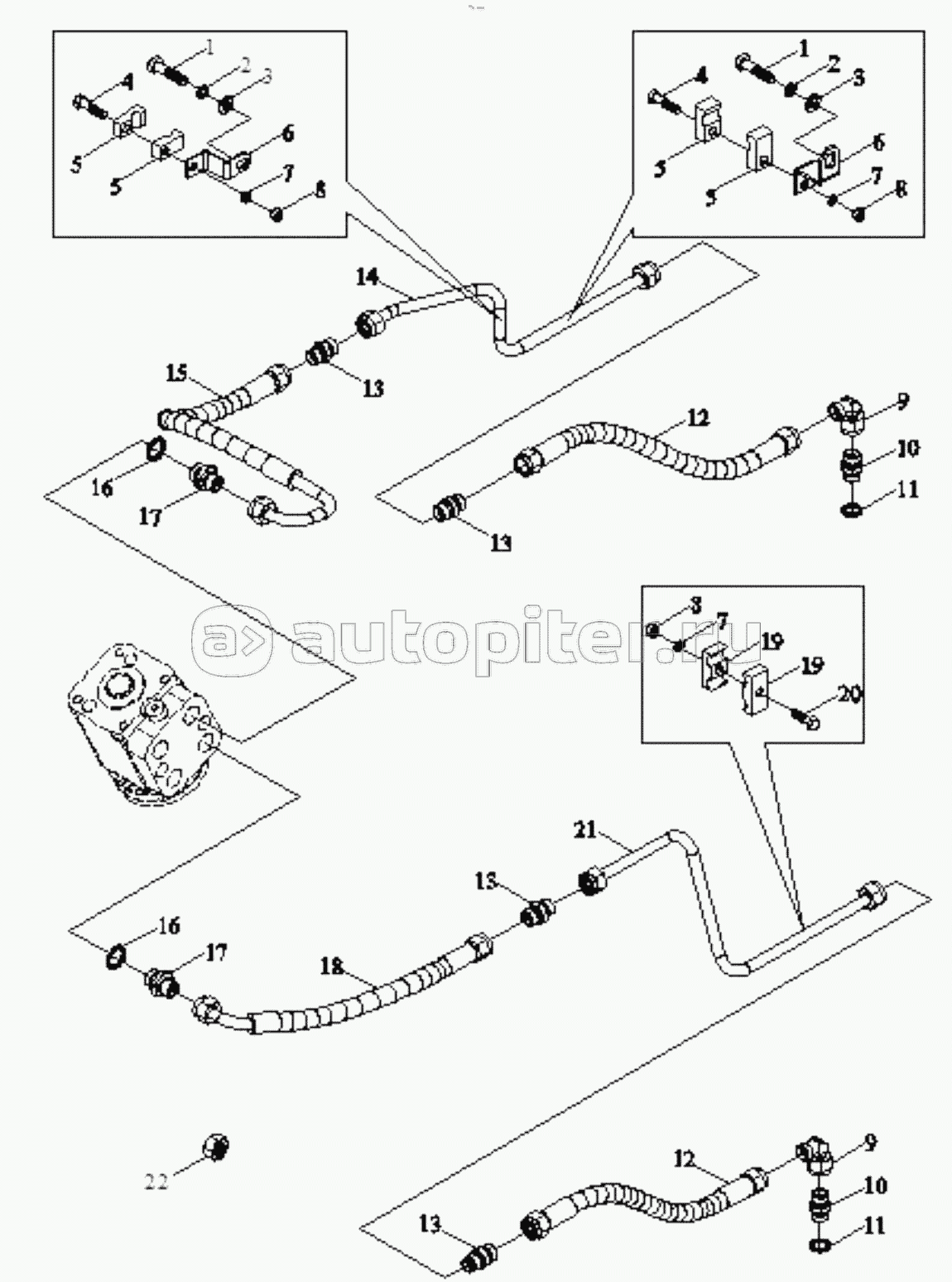 TB504.402B FULL HYDRAULIC STEERING PIPE ASSEMBLY-2