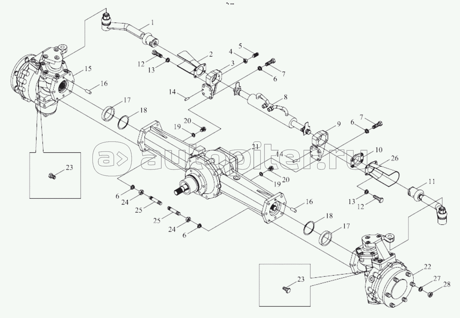 TE254.311J-1 FRONT DRIVING AXLE ASSEMBLY