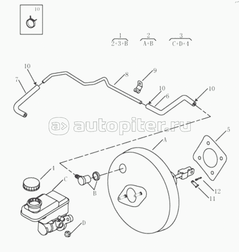 VACUUMN BOOSTER & BRAKE MASTER CYLINDER JL4G20/JL4G24. MT