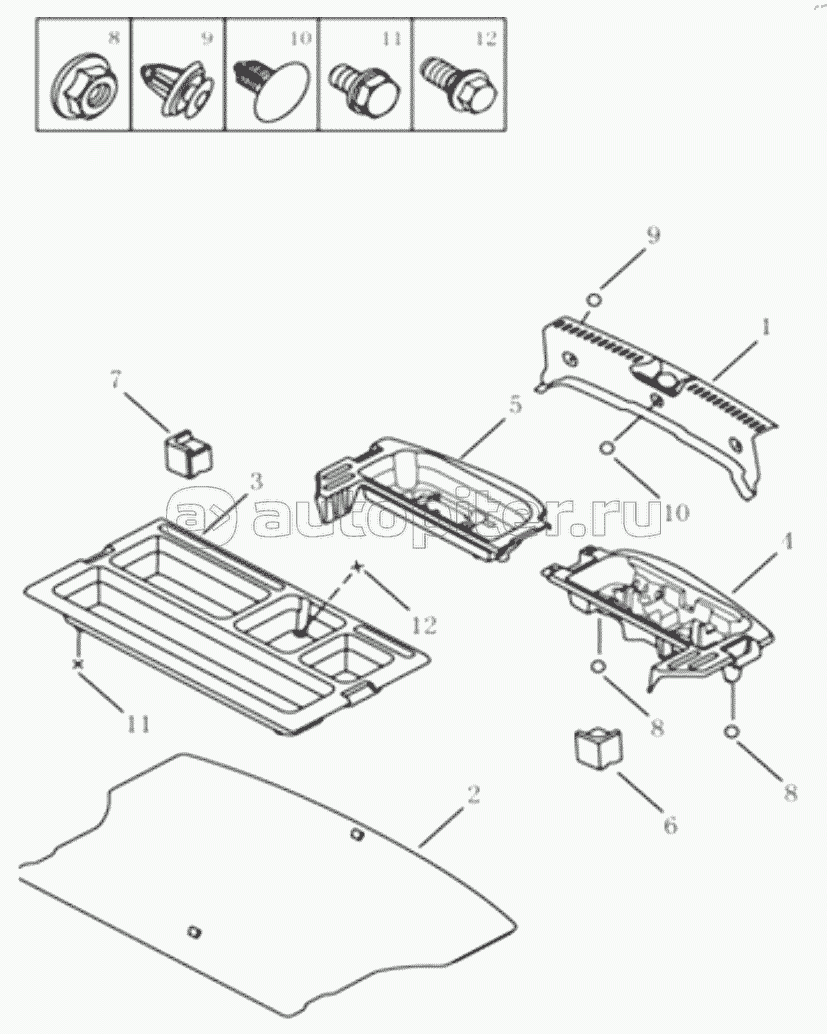 INTERIOR TRIM,TRUNK COMPARTMENT 2014 MODEL