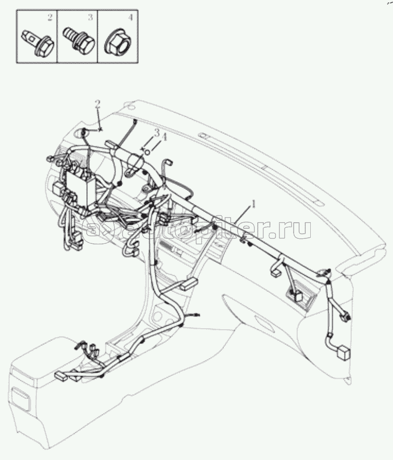 DASH BOARD WIRE HARNESS 2014 MODEL, W/ DAYTIME RUNNING LIGHT