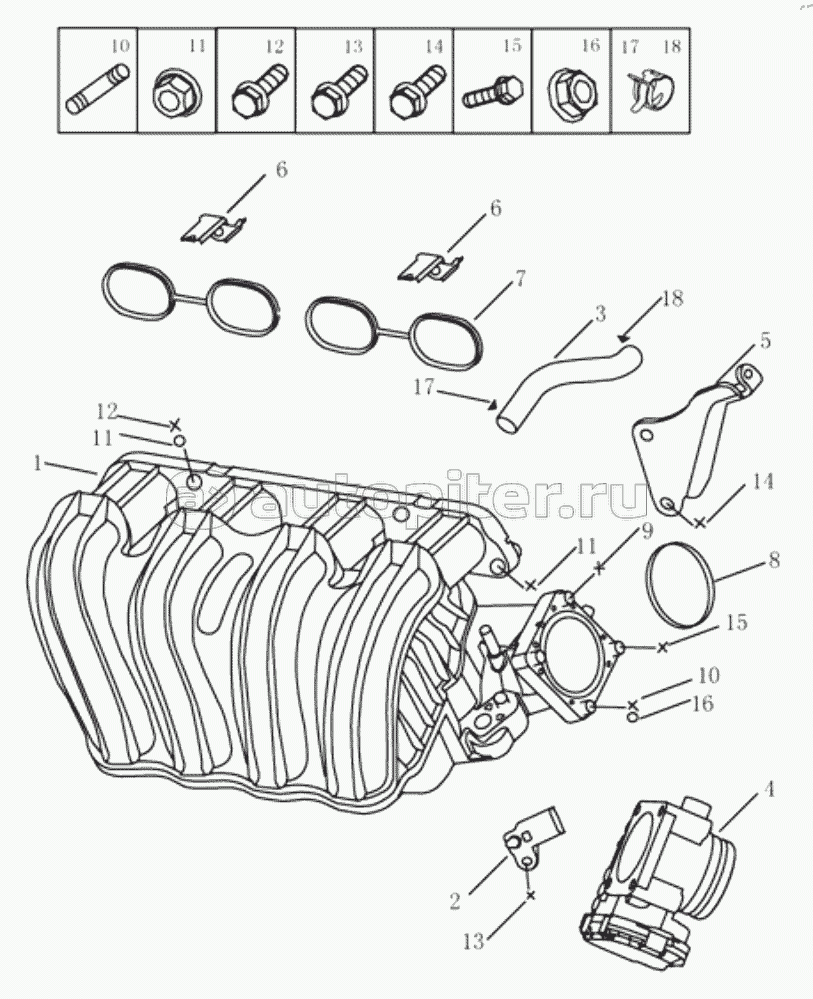INTAKE MANIFOLD 2014 MODEL, JLC-4G15-A03
