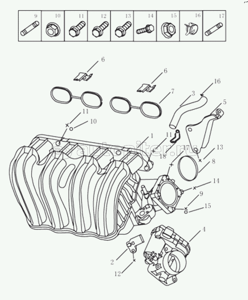 INTAKE MANIFOLD 2014 MODEL, JLC-4G18-A02