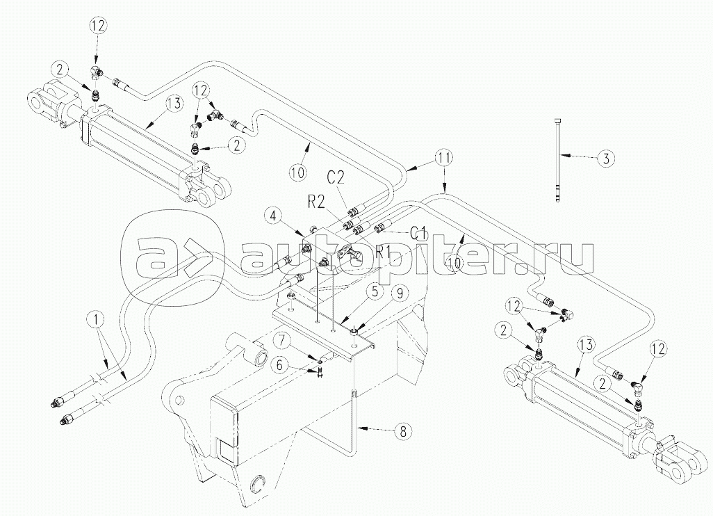 Marker Hydraulics (Applies to CPH12 (1994+) only)