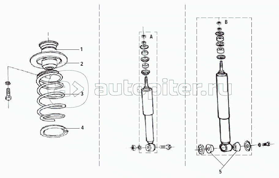 REAR COILSPRING ASSEMBLY AND SHOCK ABSORBER ASSEMBLY