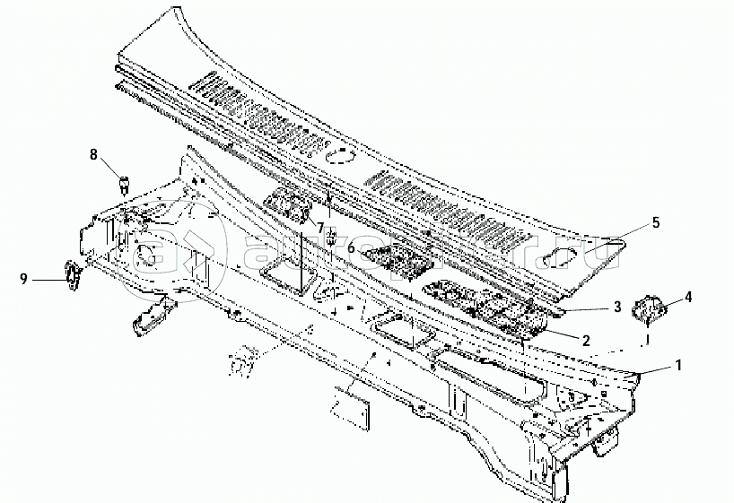 FRONT WALL (1) – FRONT VENTLID AND FRONT WALL UPPER PARTS ASSEMBLY