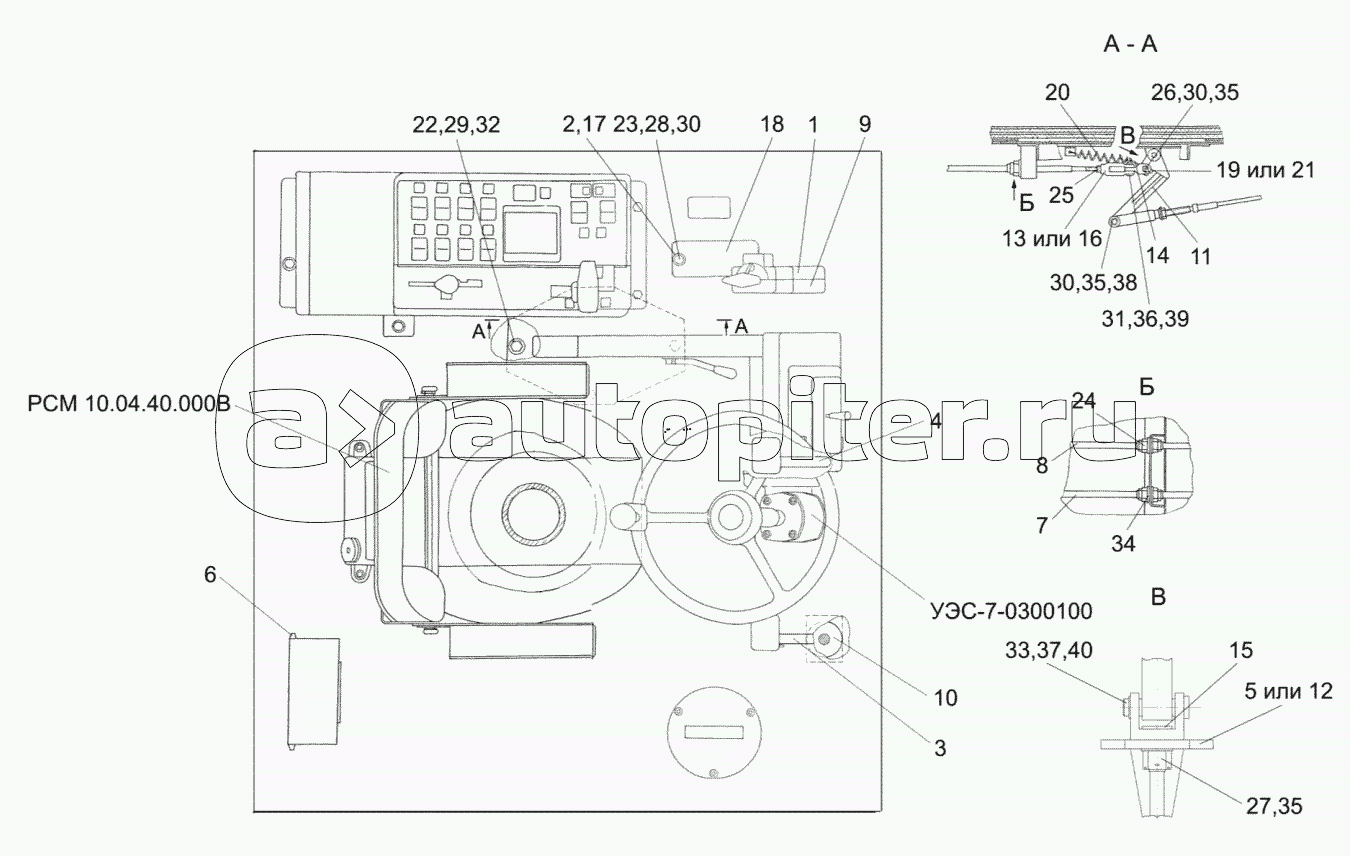 Площадка управления УЭС-6-0300000 (вид сверху)