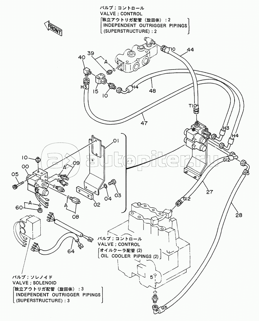 Independent Outrigger Pipings (Superstructure): 1