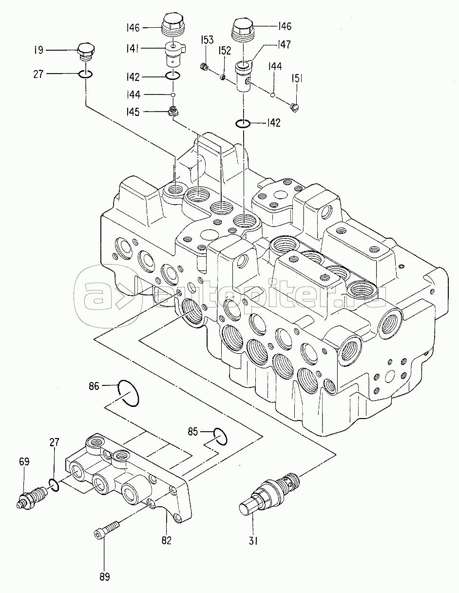 VALVE, CONTROL (7/8) Serial №30001-32925, 32927-32934, 32936-32937, 32939-32942, 32945-32988