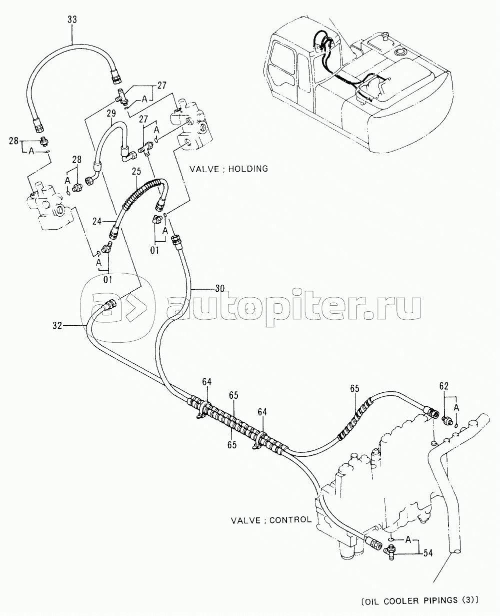 HOSE RUPTURE VALVE PIPINGS (BOOM):2 <Type 2> 60001-