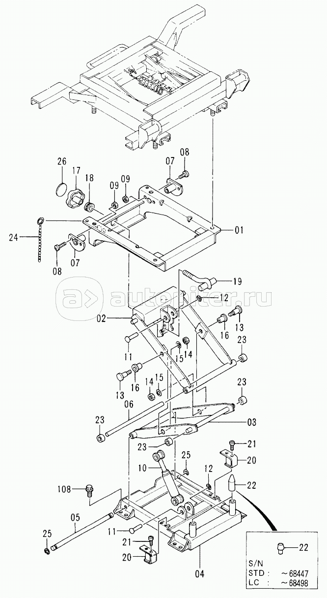 SEAT SUSPENSION <STD><N.EUROPE> 60001-74817
