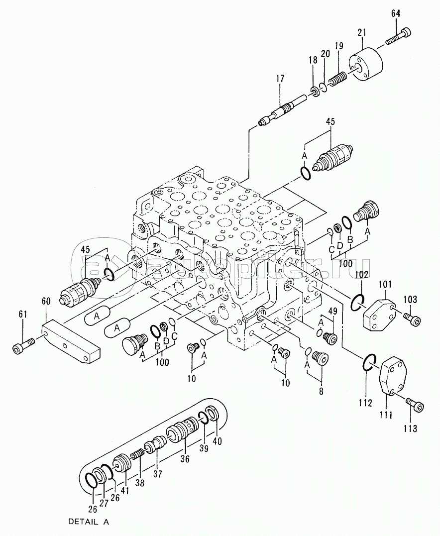 VALVE, CONTROL (2/6) Serial №STD:60001-65165, LC:60001-65332