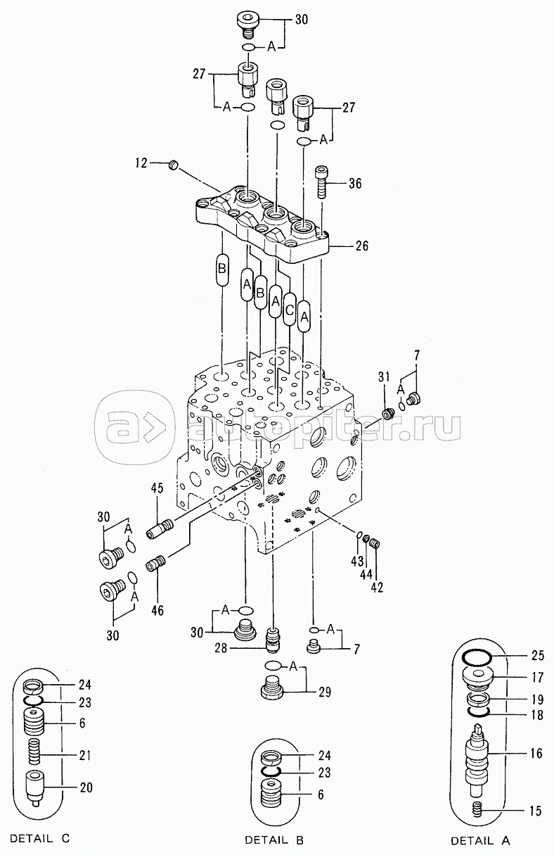 VALVE, CONTROL (5/6) Serial №STD:60001-65165, LC:60001-65332
