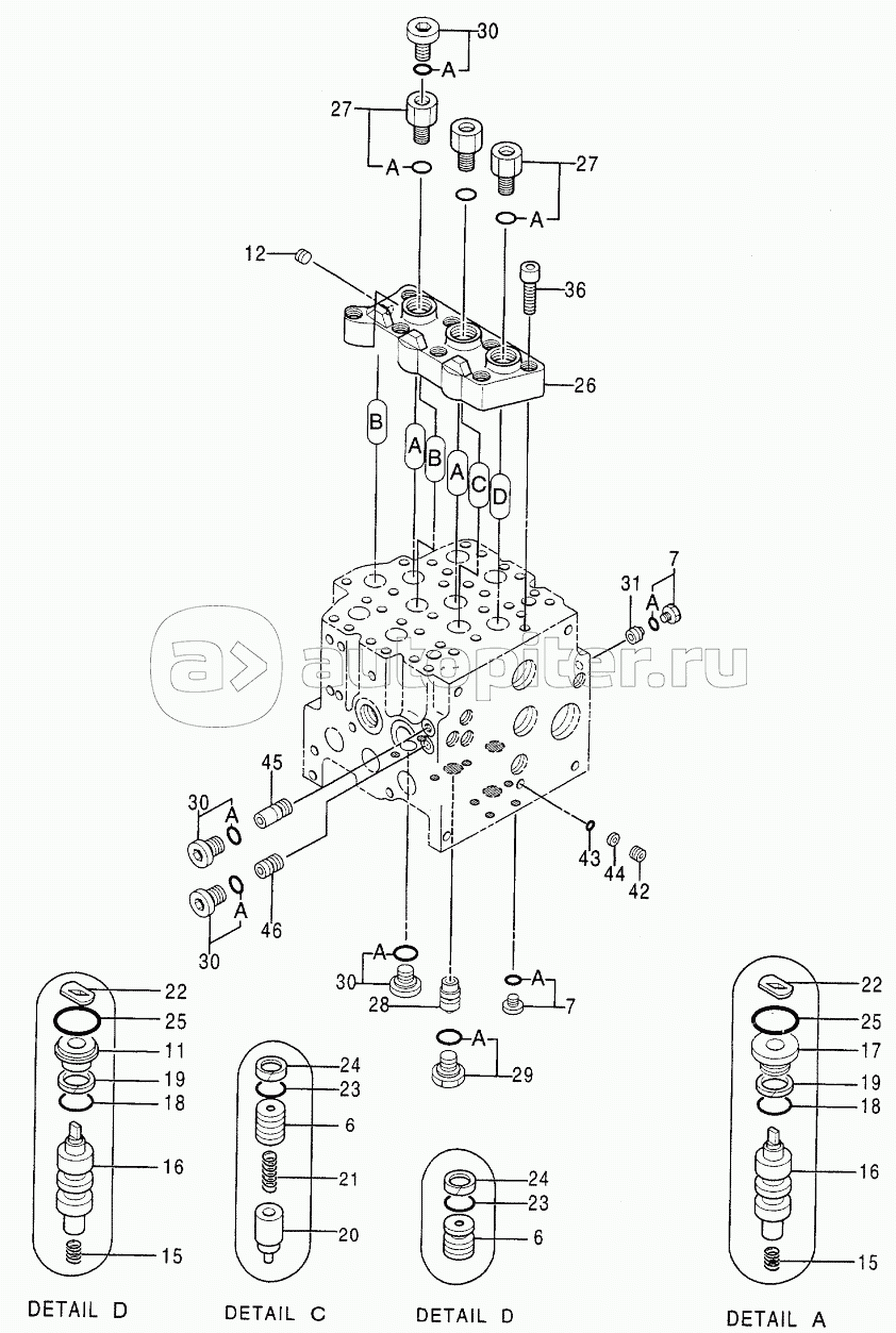 VALVE, CONTROL (5/6) Serial №STD:69326-, LC:69476-