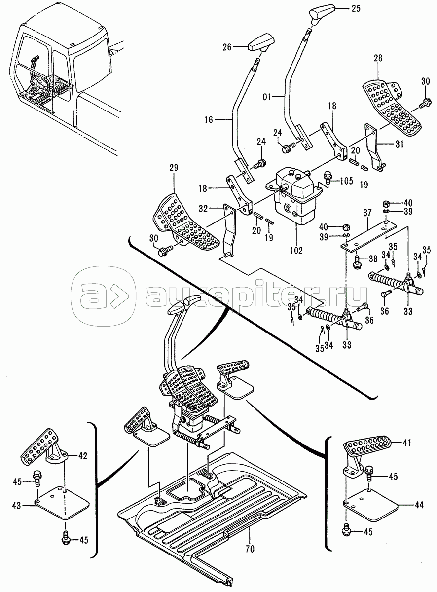CONTROL LEVER (2), STD: 78001~82322, LC: 78001~82367