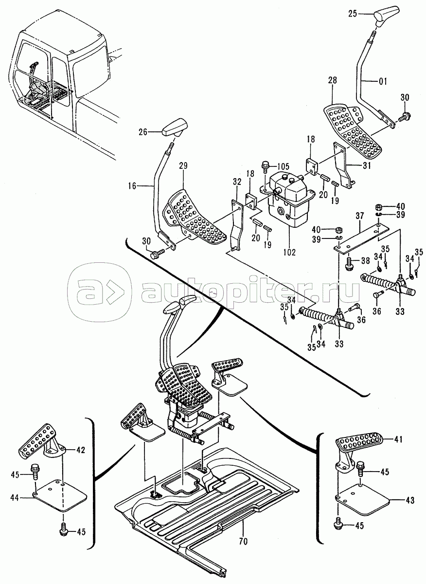 CONTROL LEVER (2), STD: 82323~, LC: 82368~
