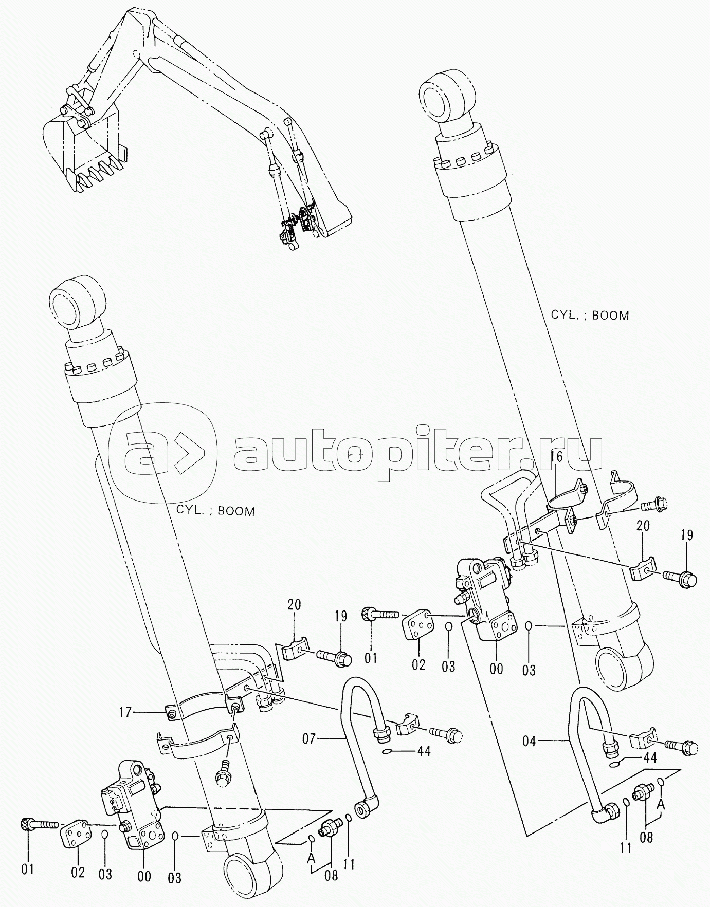 HOSE RUPTURE VALVE PIPINGS (BOOM):1 <Type 3>