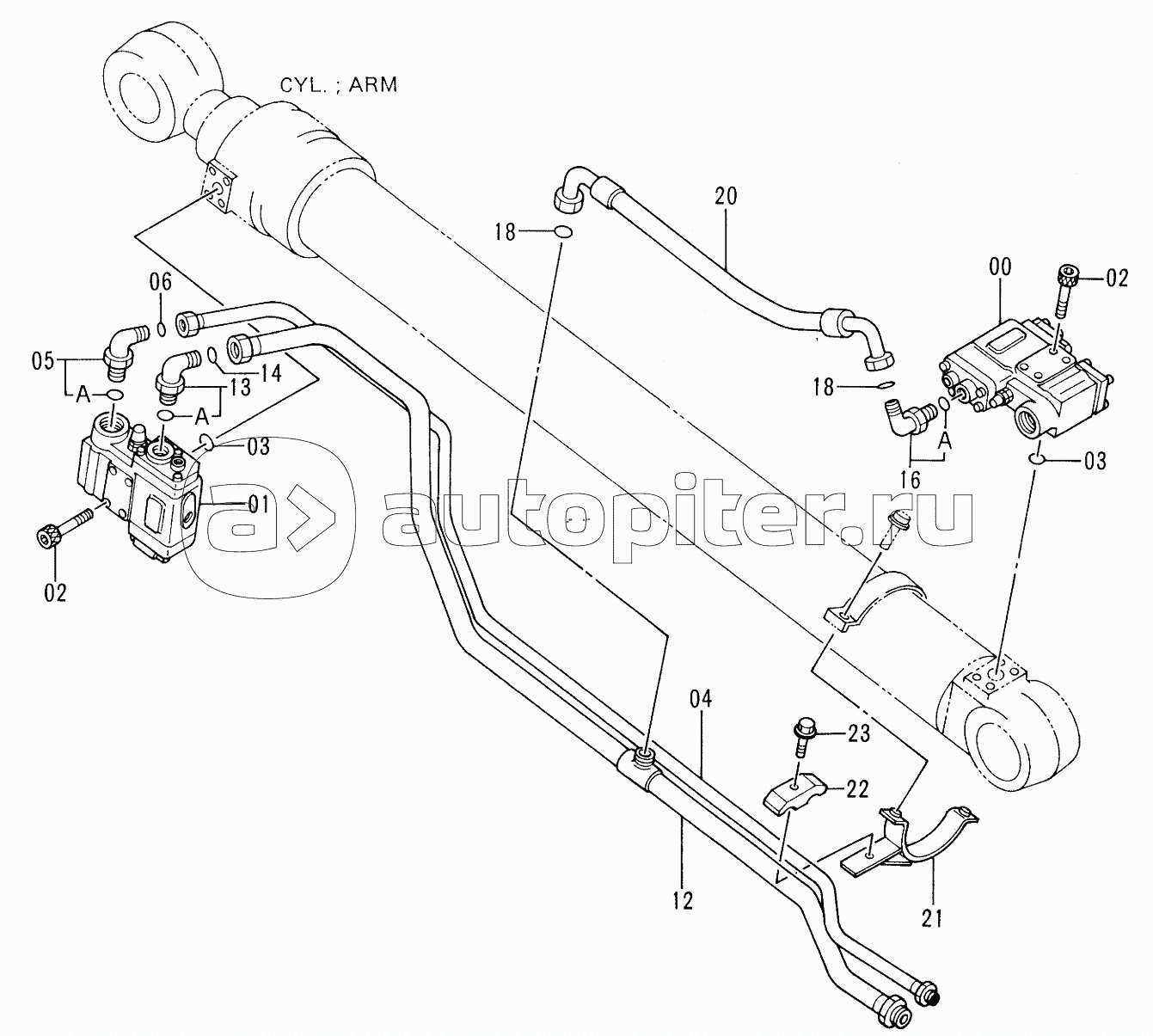 HOSE RUPTURE VALVE PIPINGS (ARM):1 <Type 3>