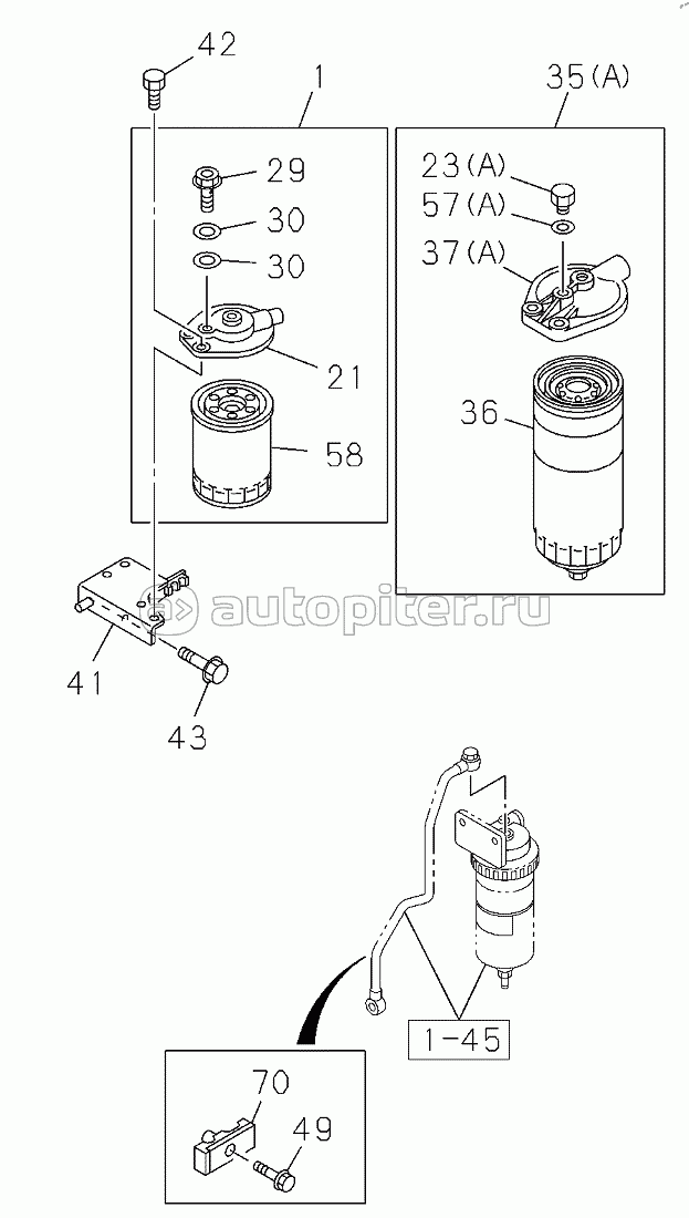 D00/06-, 1132006662 FUEL FILTER AND BRACKET